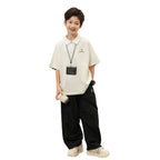 Summer Kids Striped Trim Polo Tee