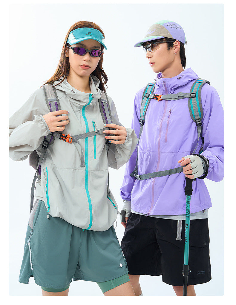 UPF 50+ Lightweight Sun Protection Hooded Jacket Breathable Outdoor Fishing Hiking Coat
