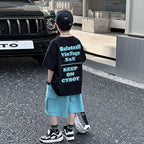 Boys' Summer Cooling Short-Sleeve Athletic Two-Piece Set