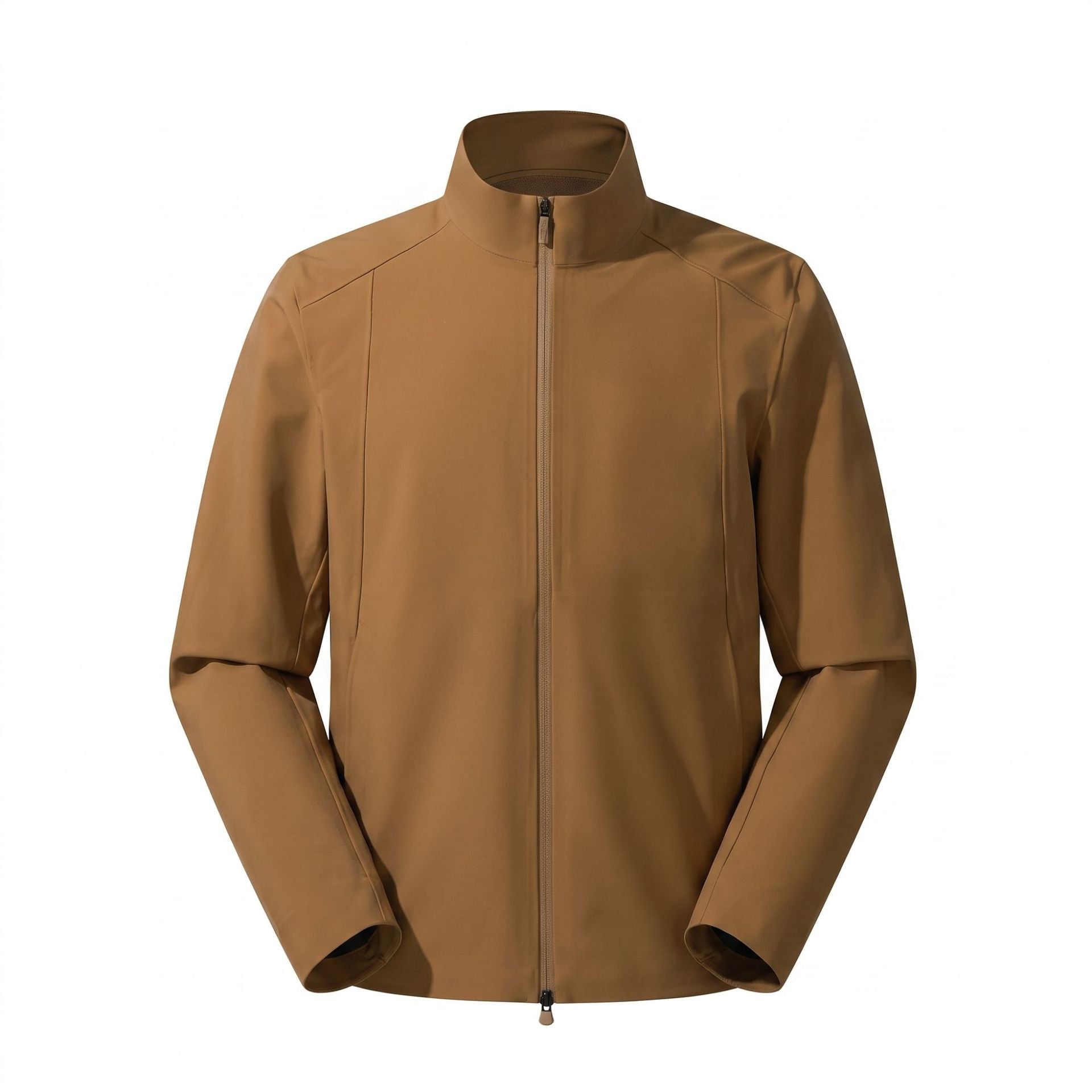 Men Women Stand‑Collar Softshell Jacket Lightweight Windproof Water Resistant Outdoor Business Coat