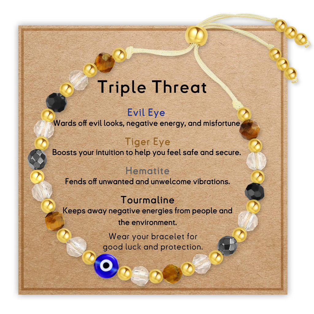 Evil Eye Pull-out Crystal Bracelet