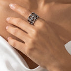 Nature Cast Metalworks Chrome Hearts Ring, Cross Hip Hop Vintage Punk