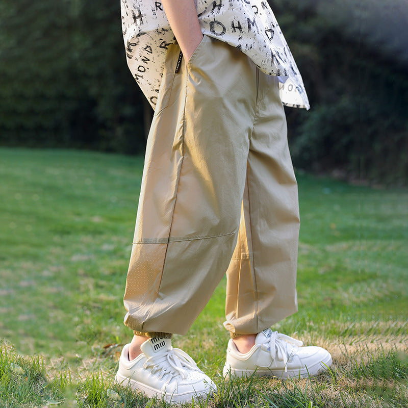 Kids Breathable Mesh Quick Dry Long Pants Summer Thin Cool Trousers
