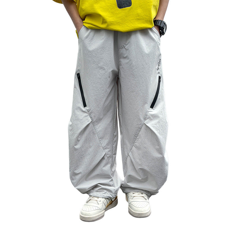 Big Kids Summer Casual Curved Trousers