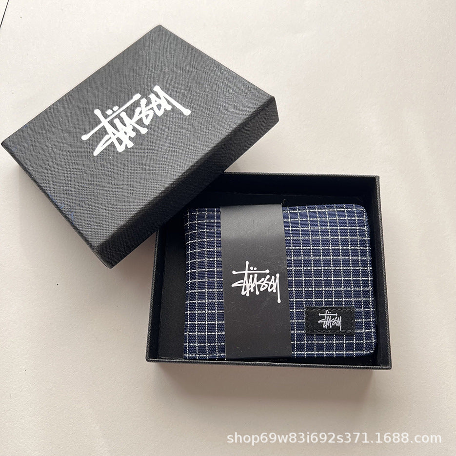 Stüssy short wallet, Oxford cloth short half off
