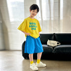 Kids' Letter-Print T-Shirt & Shorts Two-Piece Set