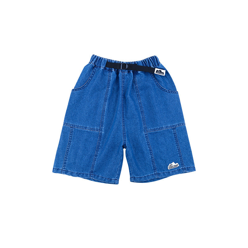 Soft Cotton Kids Mountain Style Denim Shorts