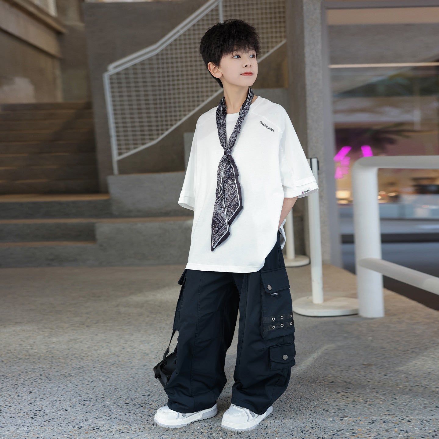 New Boys' Pure Cotton Letter T-Shirt