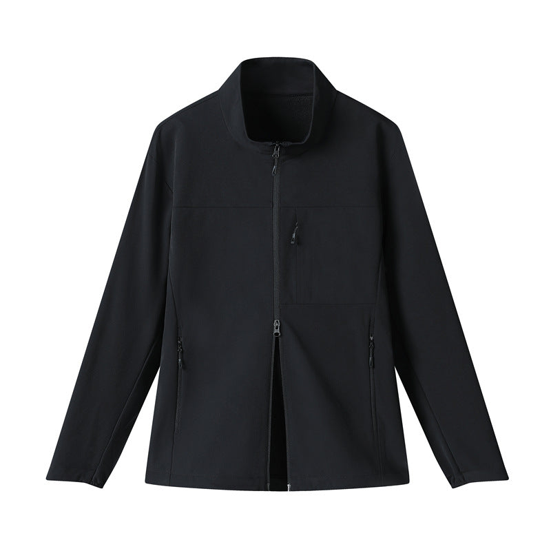 Unisex Stand‑Collar Softshell Jacket Lightweight Outdoor Commuter Outerwear for Men Women