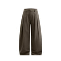 Women's Pleated curved knife high-waisted dress pants