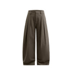 Women's Pleated curved knife high-waisted dress pants