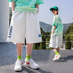 Boys' Summer Cooling Shorts，White Casual Style