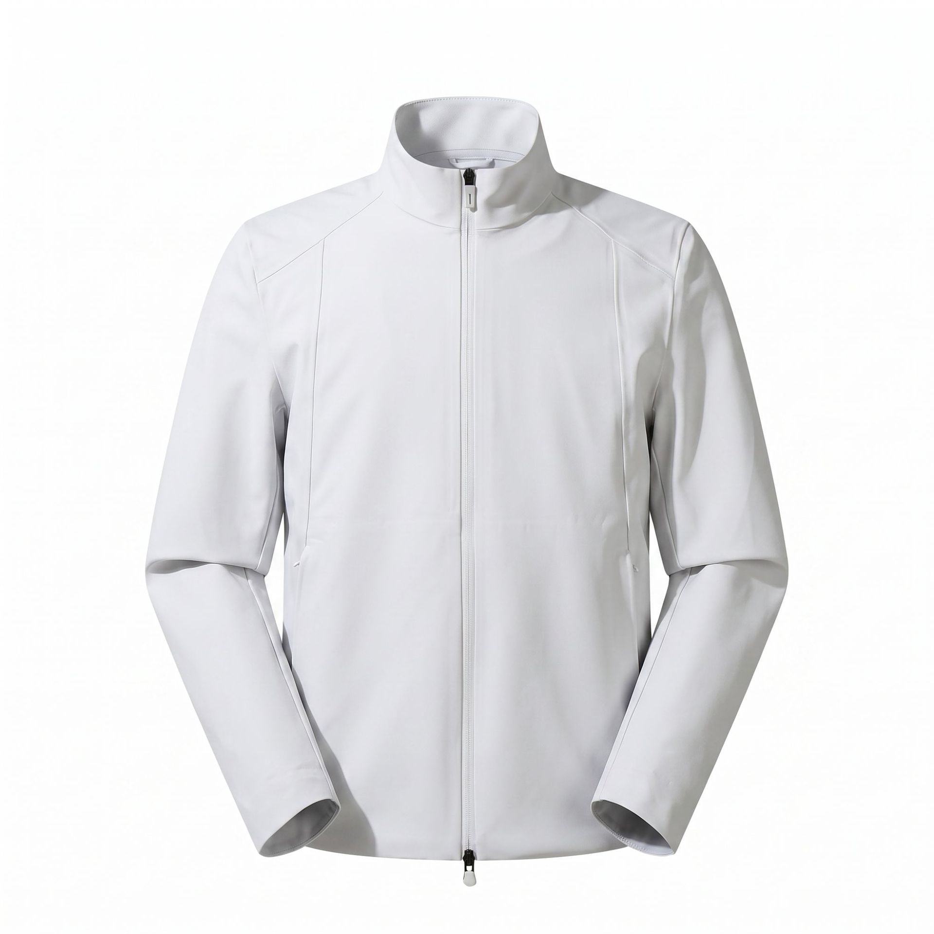 Men Women Stand‑Collar Softshell Jacket Lightweight Windproof Water Resistant Outdoor Business Coat