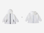 UPF50+ Lightweight, Breathable White Sun-Protection Jacket for Kids