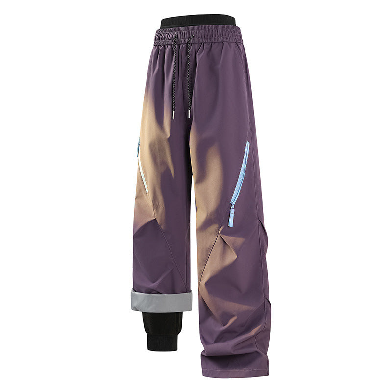 WENHOUU Unisex Warm Fleece‑Lined Hiking Pants, Waterproof Breathable Outdoor Trousers