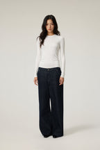 Lenzing TencelTM wool round-neck top