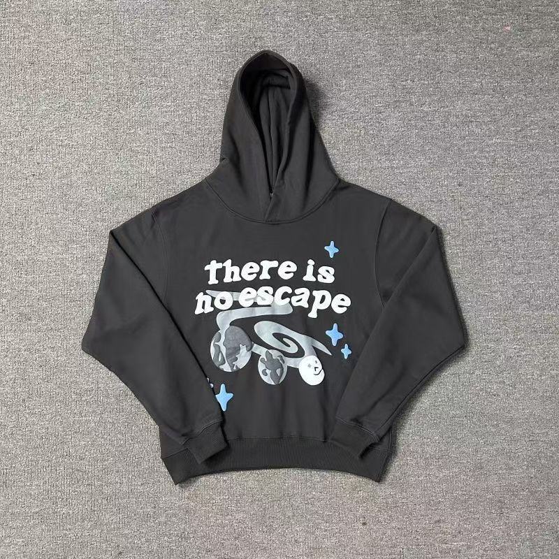 BrokenPlanet Oversized Foam Print Fleece Streetwear Set, Zip Hoodie + Sweatpants
