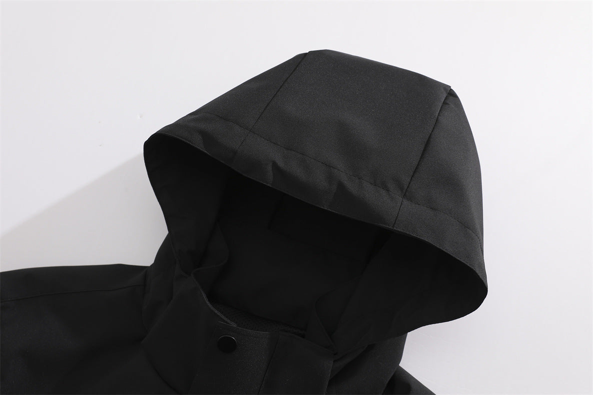 Mountain windproof and waterproof jacket men's and women's large size jacket new outdoor couple mountaineering suit men's single punch jacket