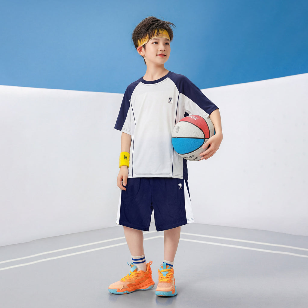 Boys Cotton Quick-Dry Sports 2-Piece Set