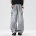 Men's American Streetwear Cargo Jeans - Vintage Relaxed Straight Leg