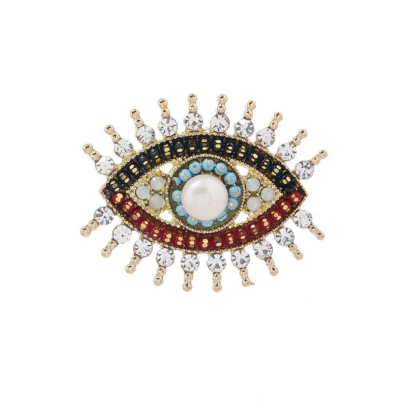 Evil Eye Brooch Sweater Cardigan Accessories