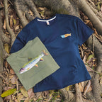 Children's Outdoor-Style Short-Sleeve Tee with Wave Print
