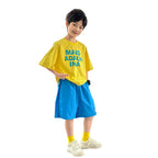 Kids' Letter-Print T-Shirt & Shorts Two-Piece Set