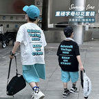 Boys' Summer Cooling Short-Sleeve Athletic Two-Piece Set