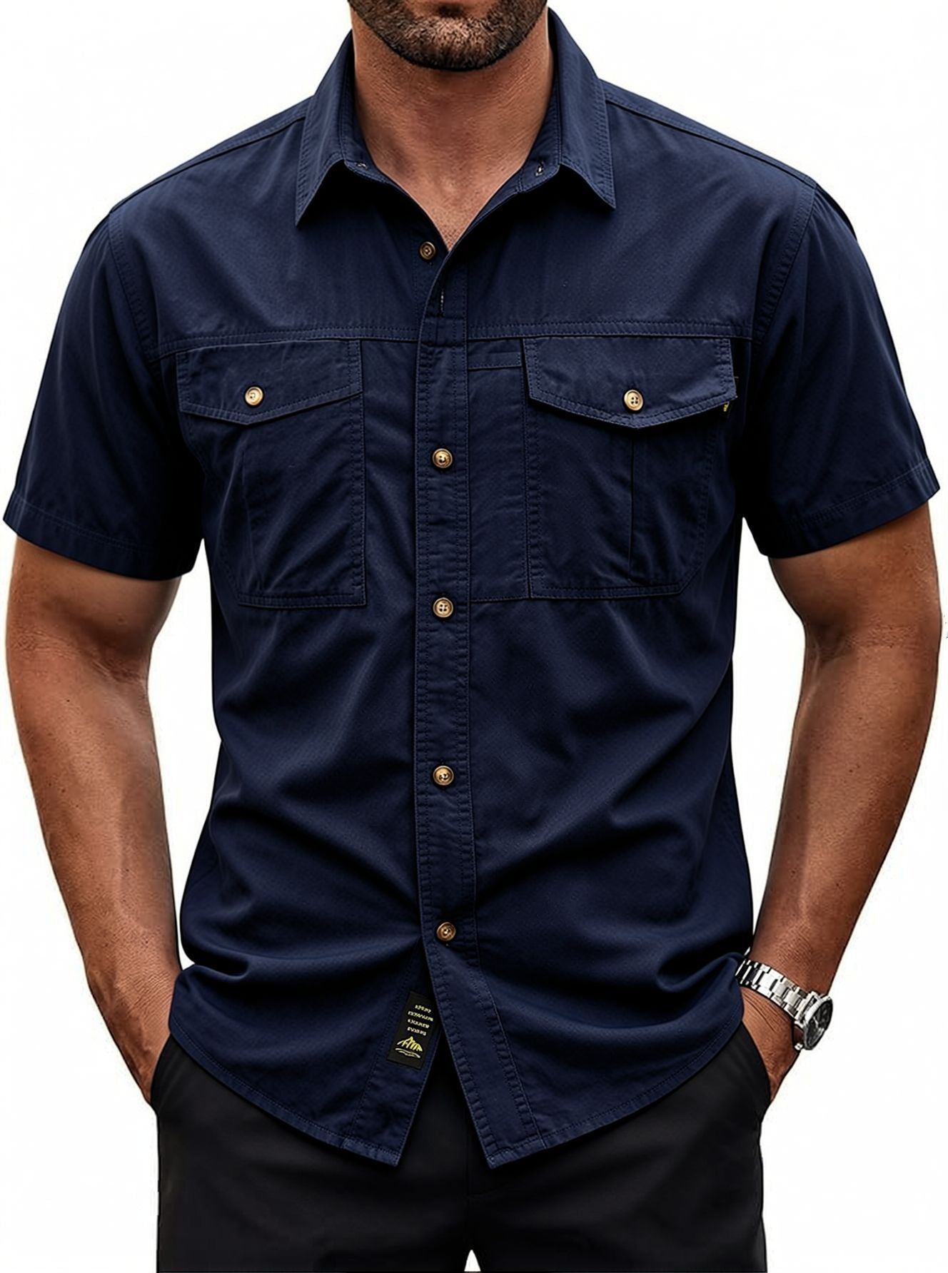 Outdoor Adventure & Leisure Short-Sleeve Utility Fishing Shirt