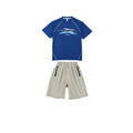 Outdoor-style short-sleeve set for kids with mountain print
