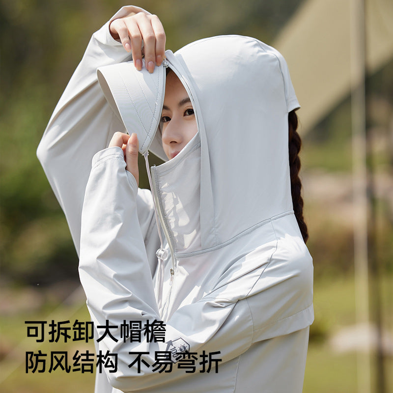 UPF100+ Ice‑Silk Sun Protection Jacket for Men Women, Anti‑UV Lightweight Fishing Sun Coat Wenhouu