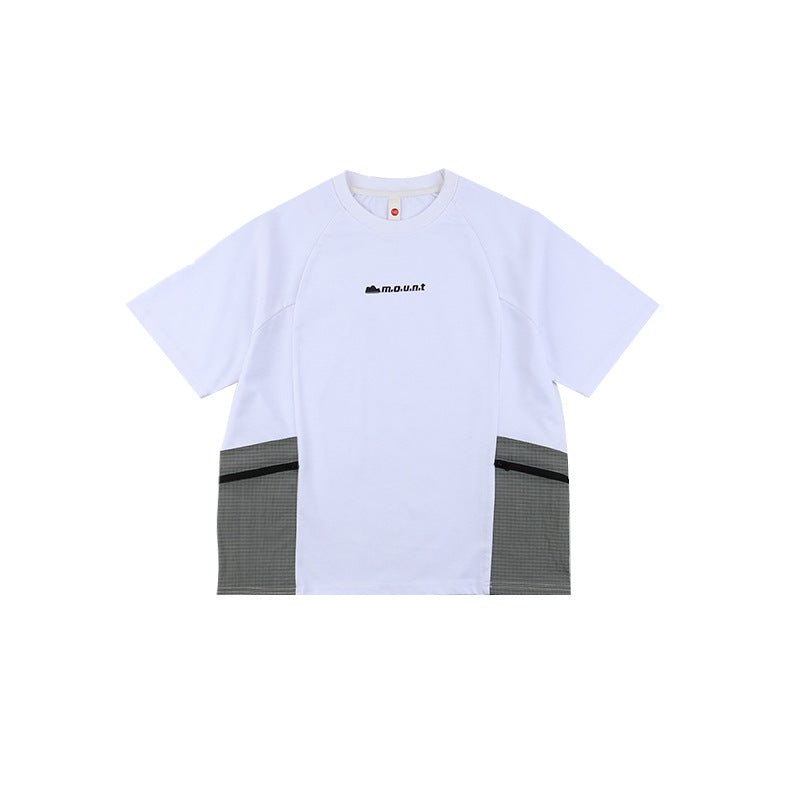Boys' Short-Sleeve Top with Outdoor-Style Zippered Pockets