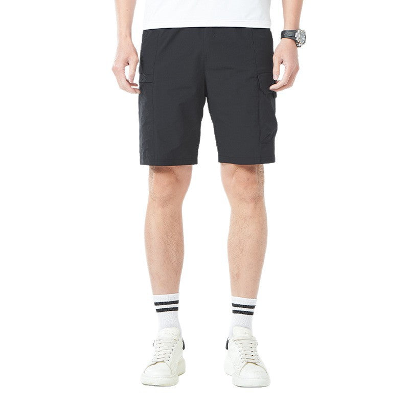 Lightweight Quick Dry Cool Feel 5 Inch Cargo Shorts for Men Outdoor Breathable Casual Shorts