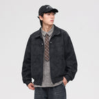 Trendy Winter Men's PU Cotton-Lined Jacket - Casual Versatile Leather