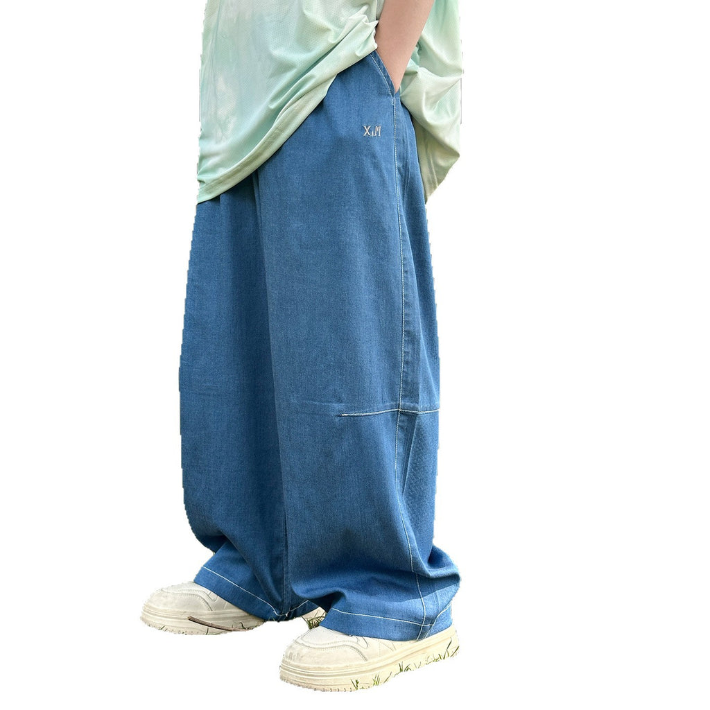 Lightweight Tencel Denim Jeans, Summer Long Pants for Boys