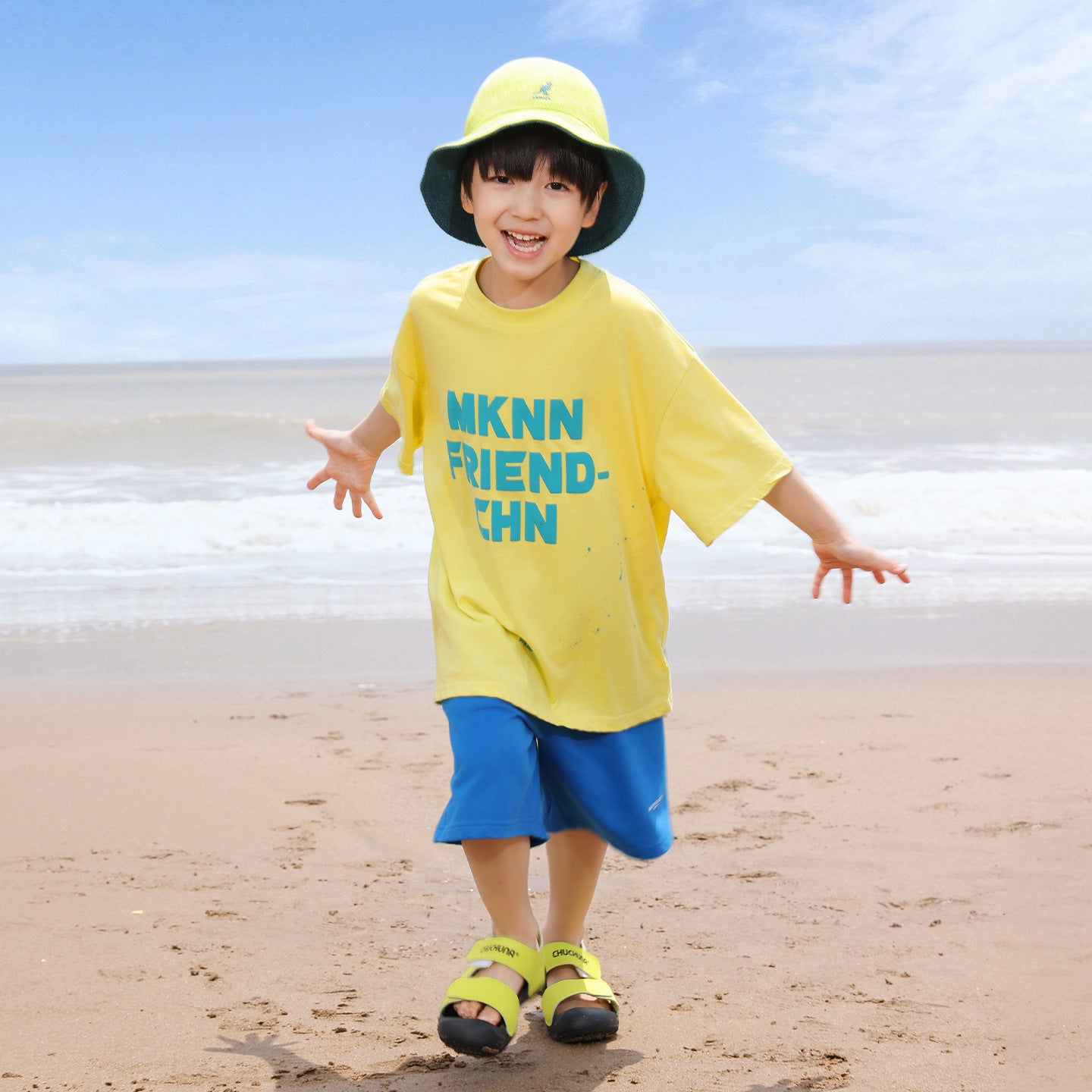 Color Block Print Cool Feel Boys 2PCS Short Sleeve Summer Sports Set