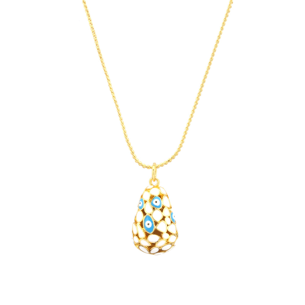 Evil Eye Necklace Copper Drip Dinosaur Egg