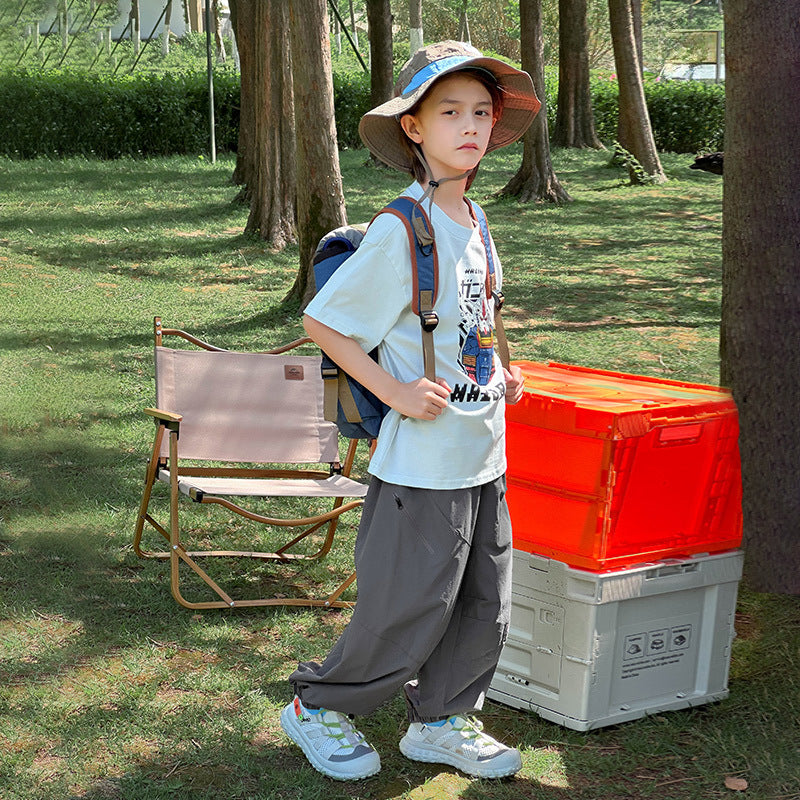 Summer Boys' Sports Pants - Thin, Breathable, and Quick-Drying