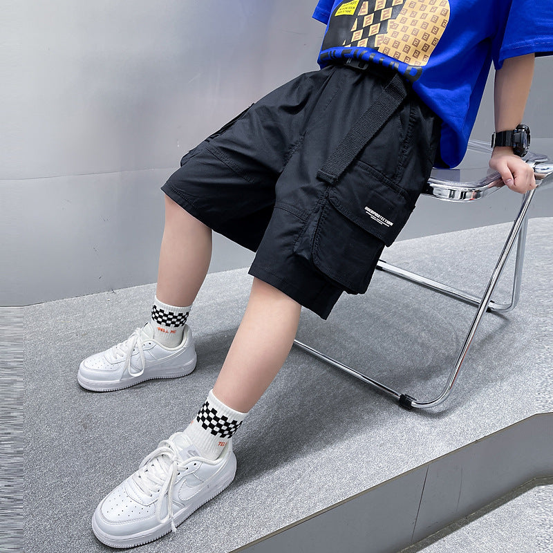 Boys' Summer Cargo Shorts, Casual Loose Kids' Shorts
