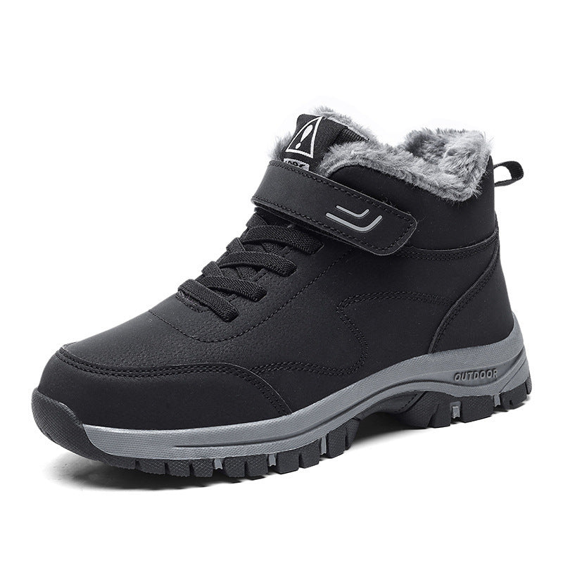 Winter Unisex Men's Snow Boots - Fleece-Lined Thickened Warm Mid-Calf High-Top