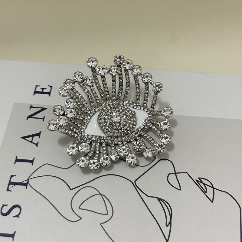 Heavy Industry Evil Eye Sparkling Sunflower Brooch