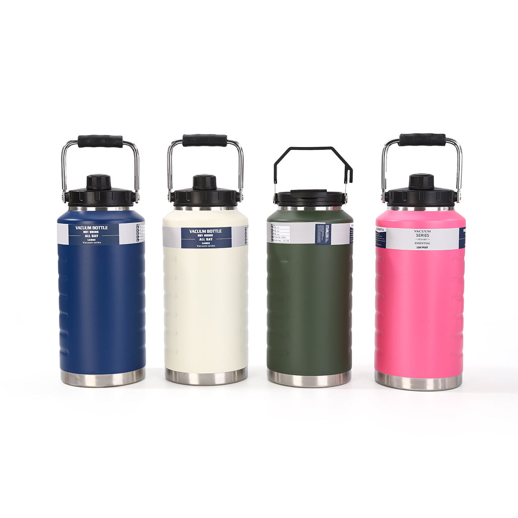Large 316 Stainless Steel Insulated Water Jug, Dual‑Drink Portable Outdoor Camping Thermos