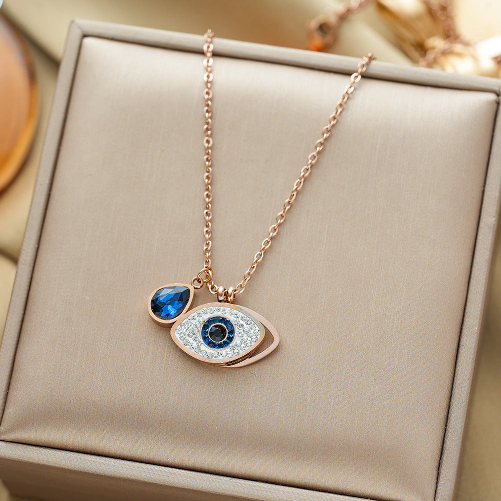 Evil Eye Titanium Steel Necklace - Colorfast