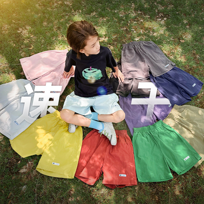 Kids Breathable Sports Shorts 5 Inch Boys Summer Casual Wear