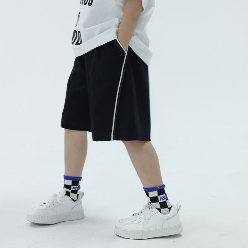 Big Kids Boys Lightweight Knit Shorts, Summer Casual Sport Bottoms