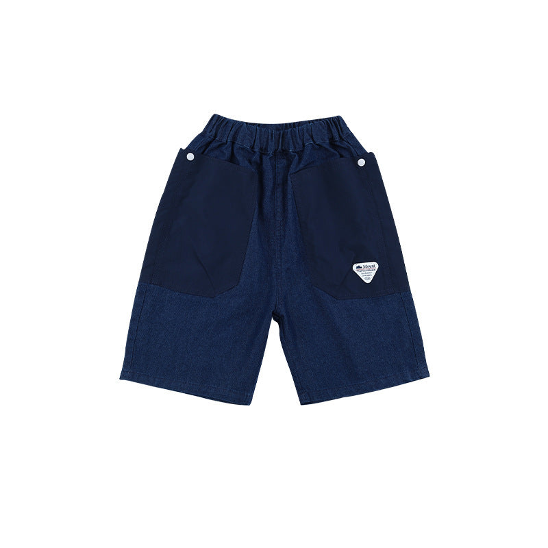 Boys' Short-Sleeve Top with Outdoor-Style Zippered Pockets