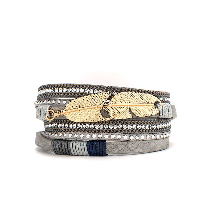 Brezin Locks Multi-Feather Bracelet