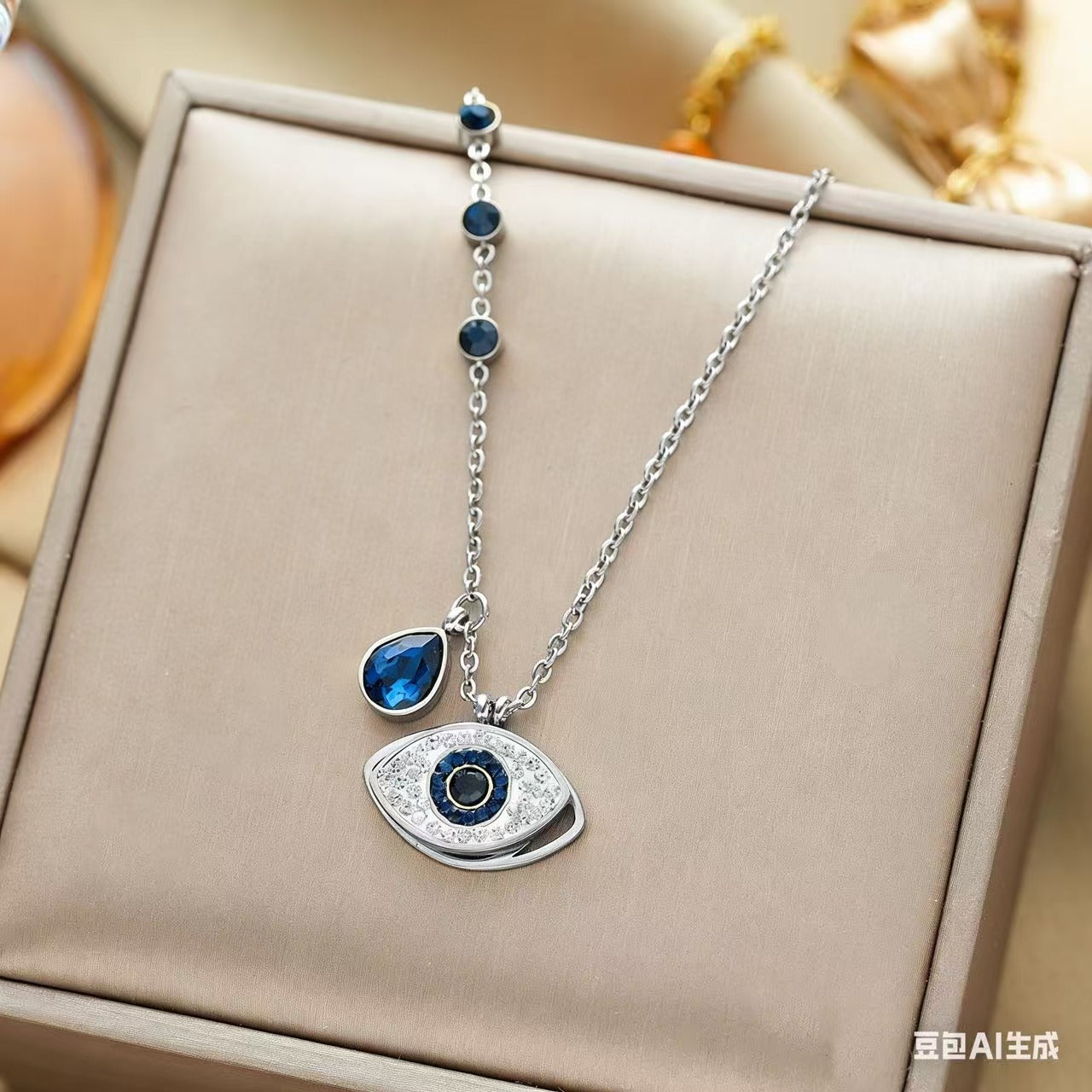 Evil Eye Titanium Steel Necklace - Colorfast