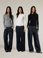 Lenzing TencelTM wool round-neck top