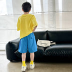 Kids' Letter-Print T-Shirt & Shorts Two-Piece Set